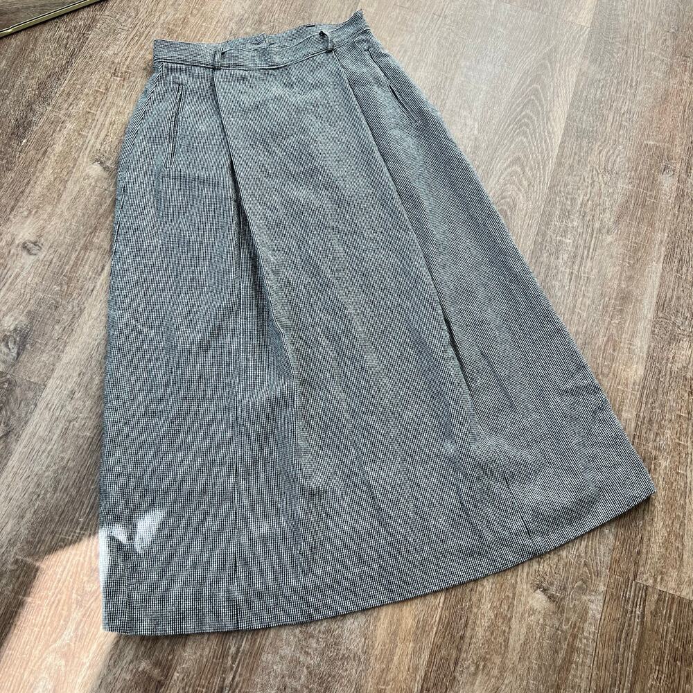 vintage Pendleton Knockabout Womens Black and White Plaid Midi Skirt - Picture 2 of 7
